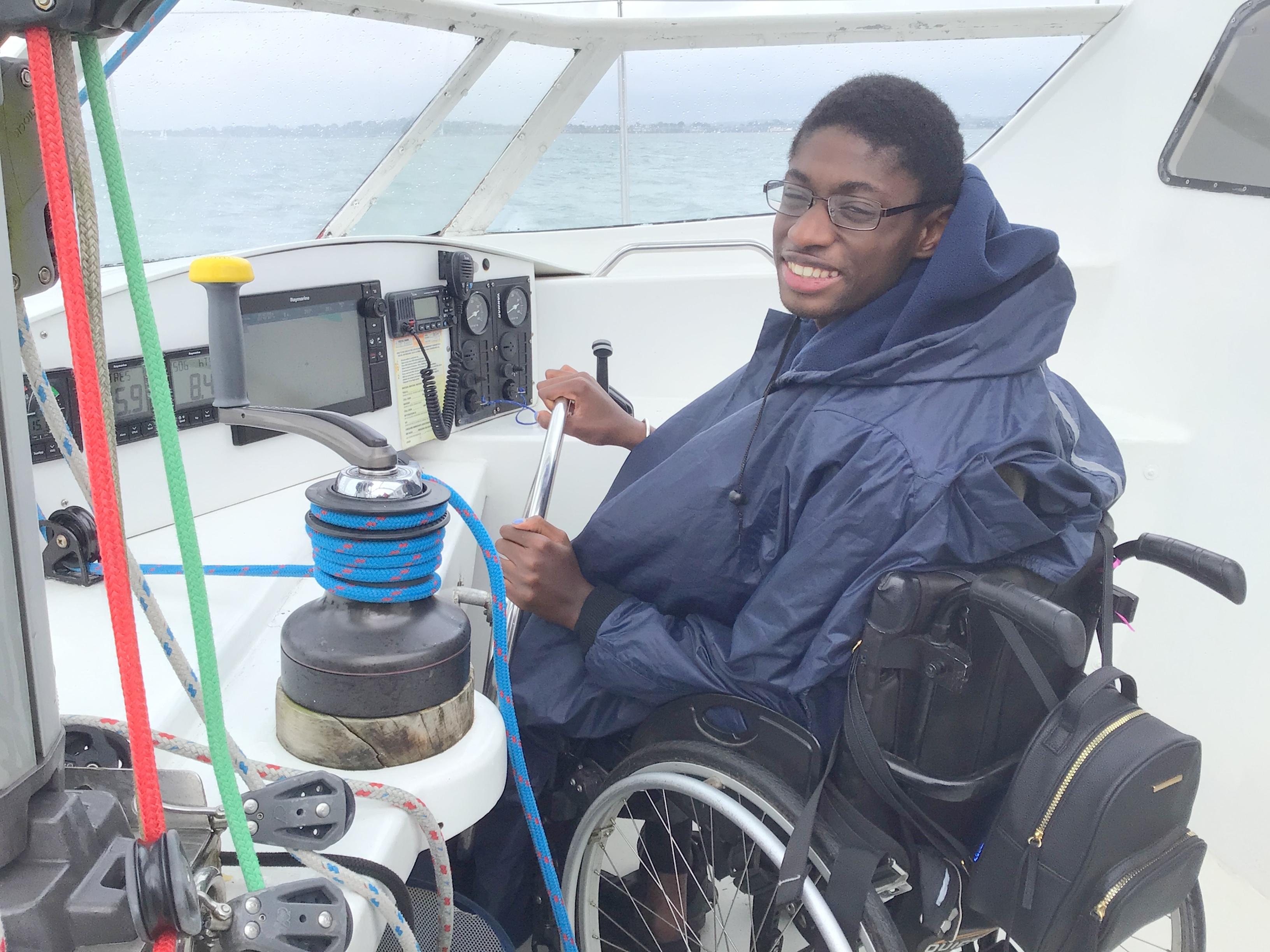 The new wheelchair accessible DSA Dazcat under construction now at the Multihull Centre in Cornwall - book your voyage now!