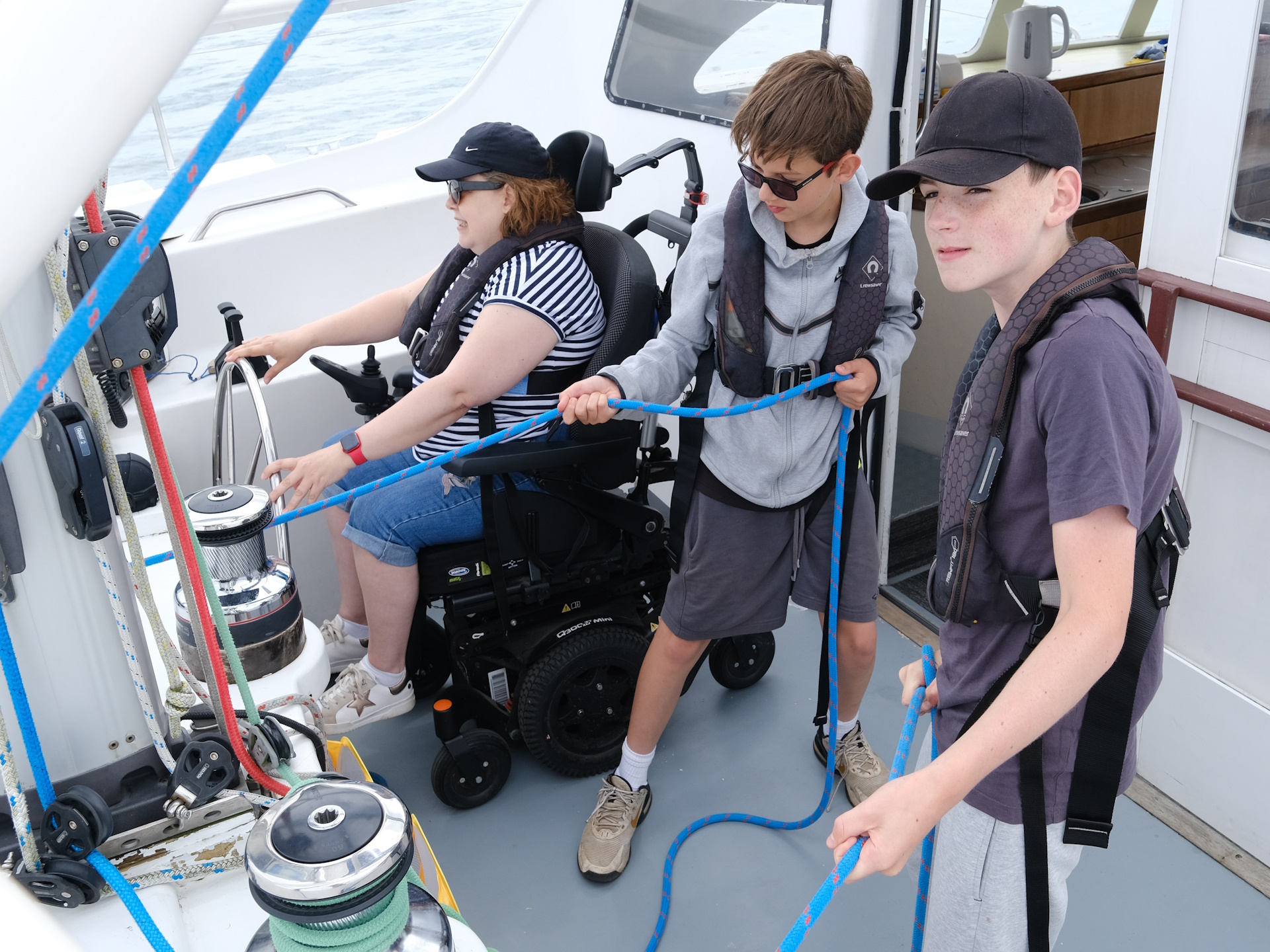 All the controls on the DSA yachts are accessible and family groups can take control.