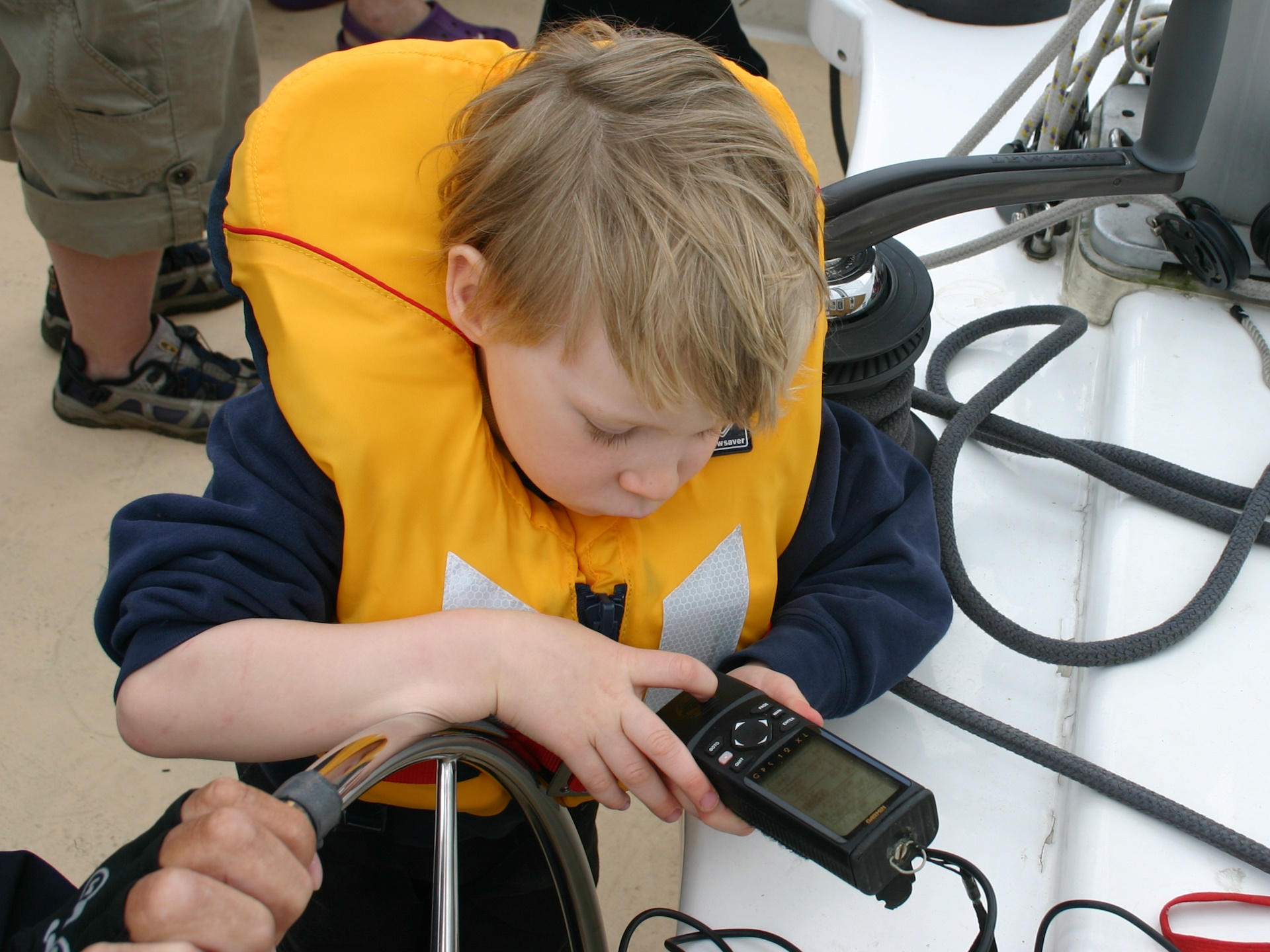 A 10 year old with visual impairment navigating with adaptations.