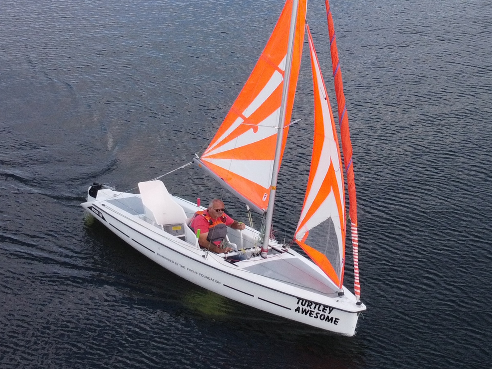 DSA 152 dinghy designed so it will not capsize or sink.
